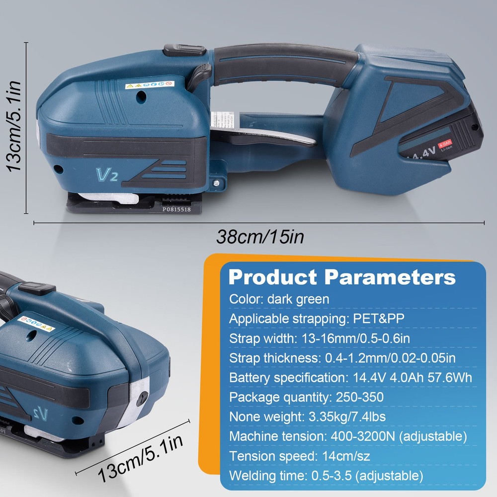 Electric Strapping Machine for 1/2-5/8Inch PP PET Strap Automatic Strapping Tool
