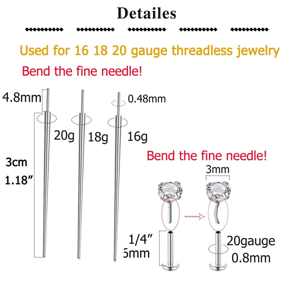 Piercing Taper Threadless Piercing Changing Tool Piercing Taper Insertion Too...