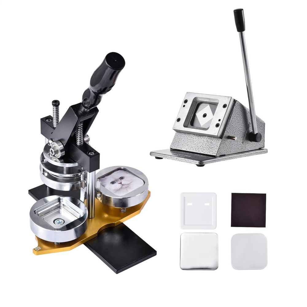 2inch Square Button Maker Badge Button Press Machine DIY Fridge Magnet Pin