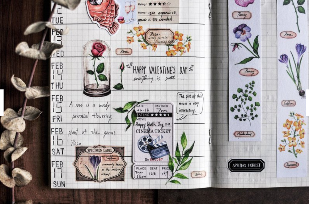 MiaoStelle Spring Forest Washi Tape SAMPLE LOOP