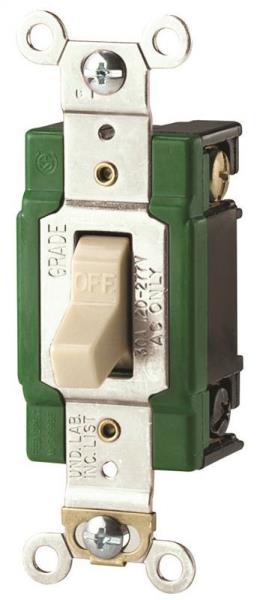 NEW COOPER 3032-V IVORY LIGHTED TOGGLE 30A DP SWITCH 6867972