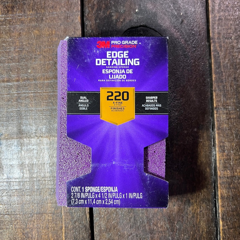 3M 220 Grit Edge Detailing Sanding Sponge