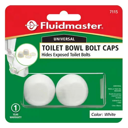 Fluidmaster White Toilet Bolt Caps