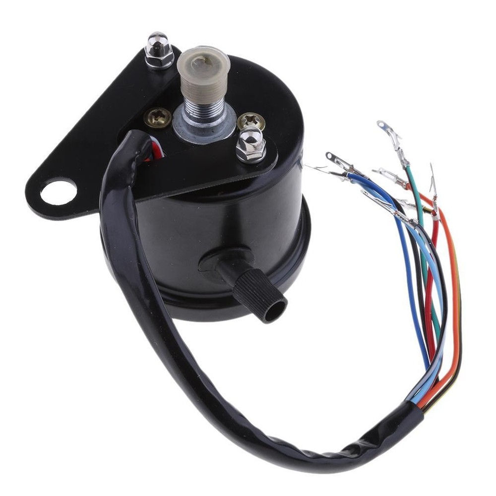 Motorcycle Speedometers Meter DC 12V Yellow Dial 60Mm