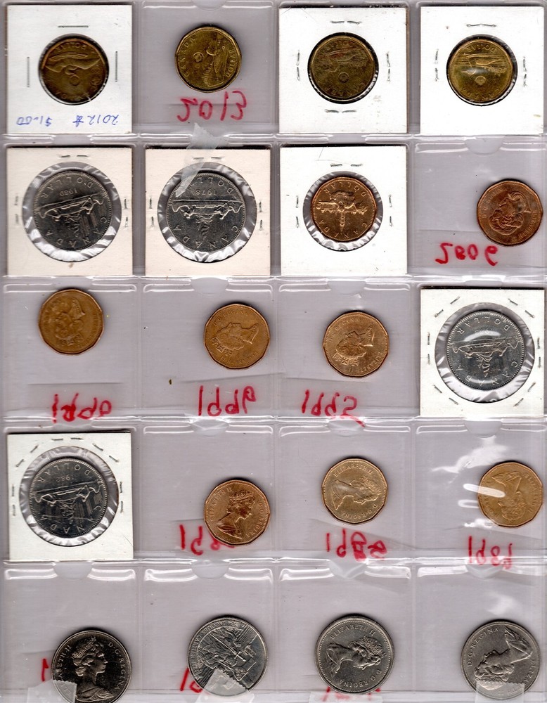 1968-2015 CANADA DOLLAR COINS 20 DIFFERENT MOST HIGH CONDITION