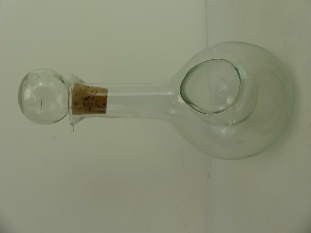 (ref288AG) Unusual Flask within flask Antique Glass