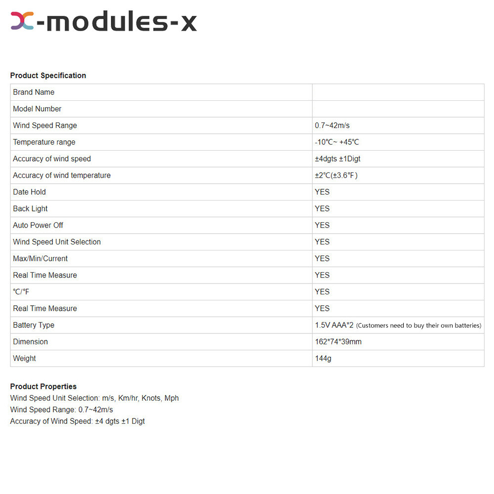 Digital Cup Anemometer Compass Measure Wind Temperature 360°Rotating + Backlight