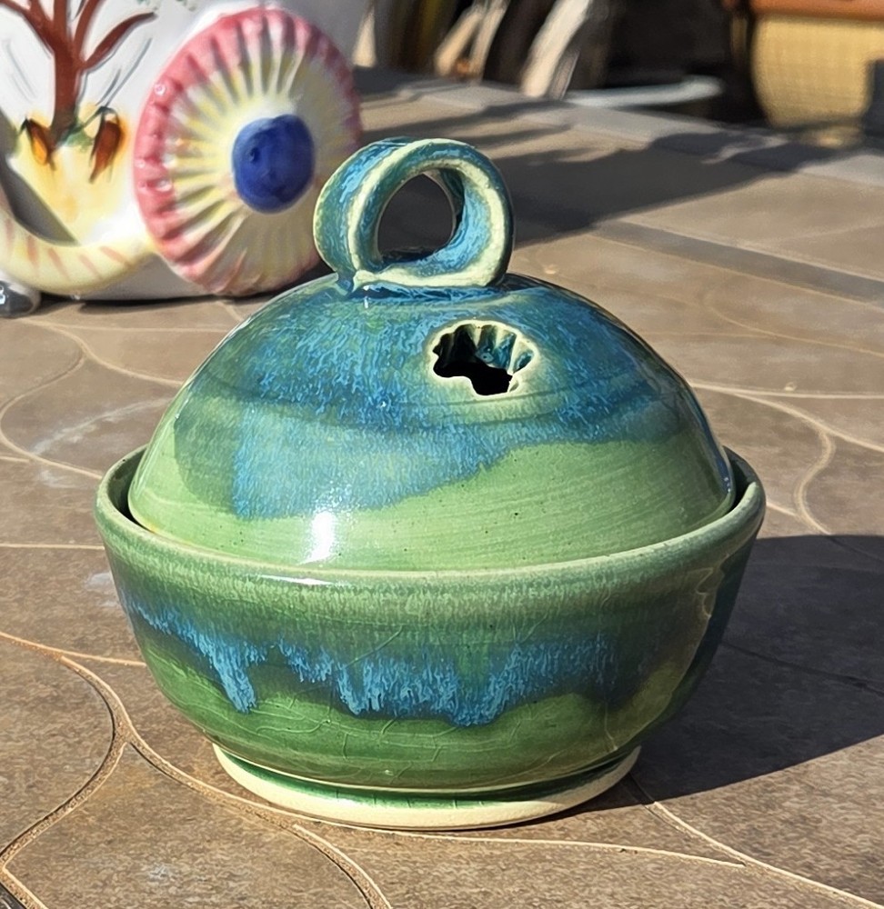 Garlic Keeper Handmade Pottery, signed