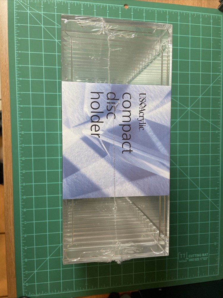 NEW Acrylic CD Holder 30 Disc Storage Tower Desktop Stackable Made In USA