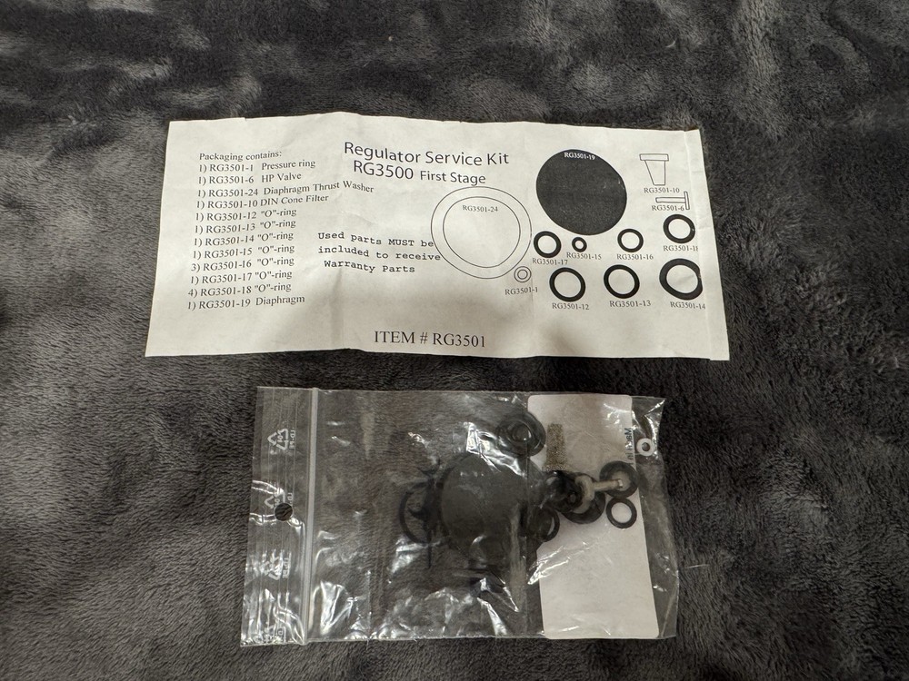 Dive Rite 1st Stage Regulator Service Kit. Item RG3501