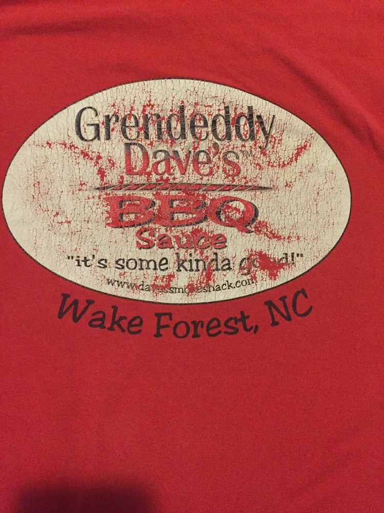 Grendeddy Dave’s BBQ sauce Red Tshirt Sz M
