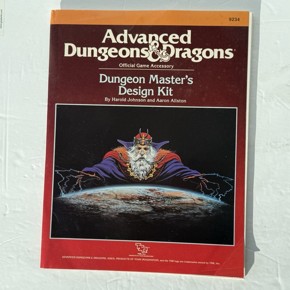 Dungeon Masters Design Kit 9234  - Advanced Dungeons & Dragons  AD&D TSR 1988