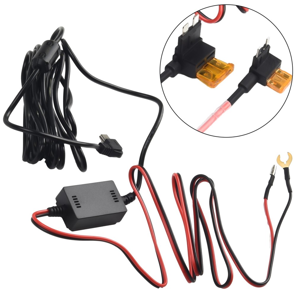 Driving Recorder Power Cord With Electrical Fuse Step-Down Line Low Voltage