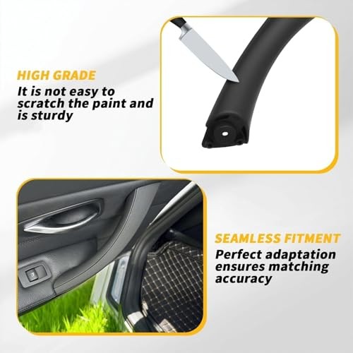 Interior Pull Door Handle Set Compatible with 3 Series E90 E91 323i 325i Black