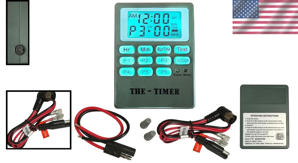 Advanced Timer for Wildlife Feeders – Backlit LCD, 5- , Easy Setup