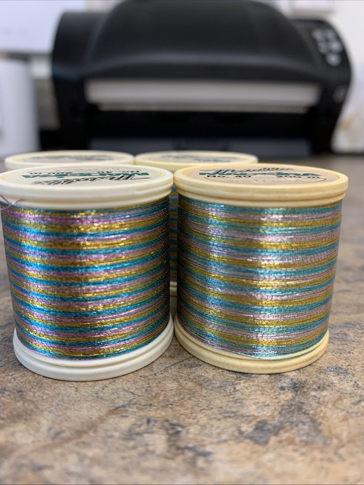 4 Spools MADEIRA Metallic Polyester Embroidered Thread 200M, ASTRO -4 Color
