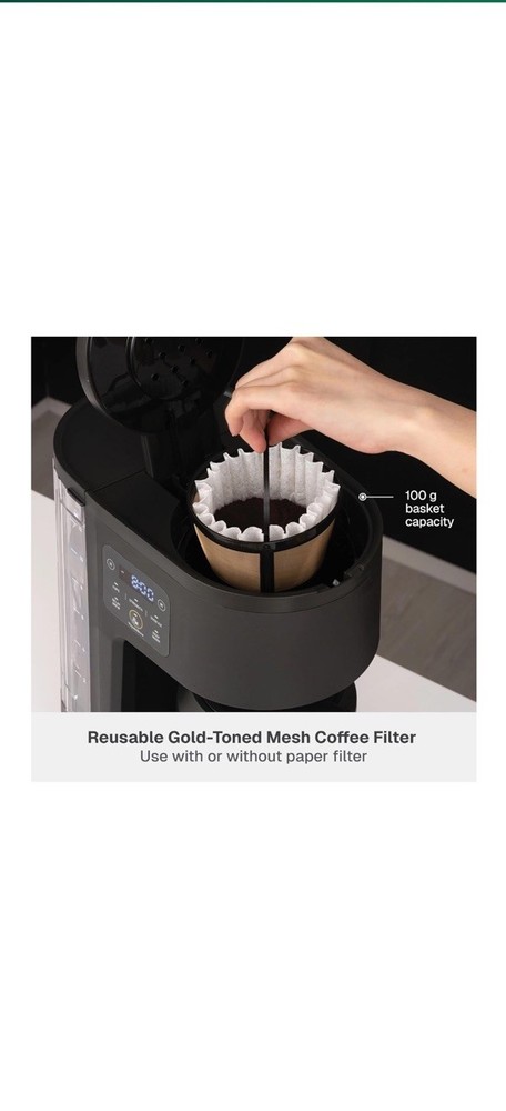 Thyme & Tables TT1110R Drip Coffee Maker 12 Cup Programmable Over Ice Mode