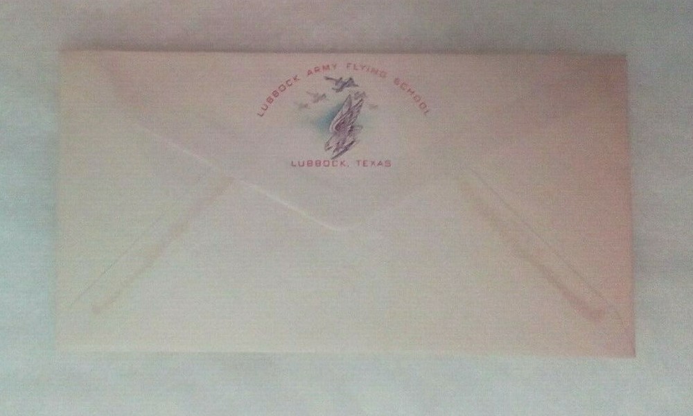 1943 Lubbock Army Flying School Envelope - Eagle, Plane, Bomb - 7 Available!