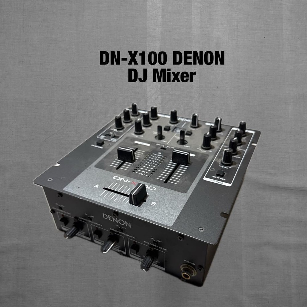 DENON DJ Mixer DN-X100 Model Line PHONO Input Output Tested