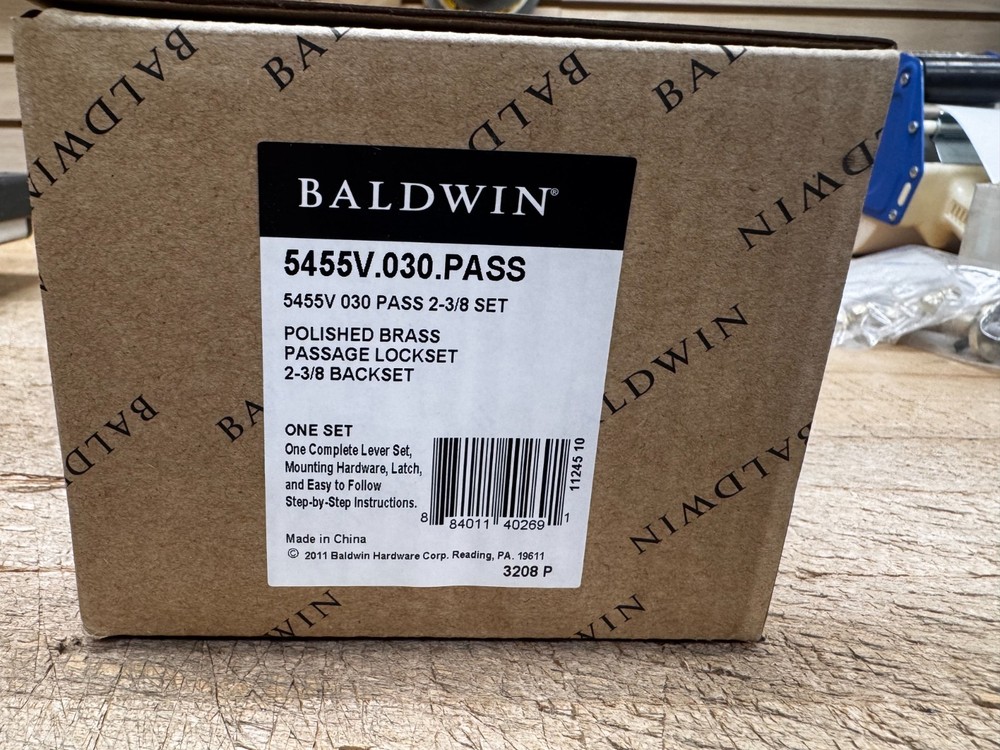 Baldwin Hardware 5455V Wave Lever Passage Complete Set