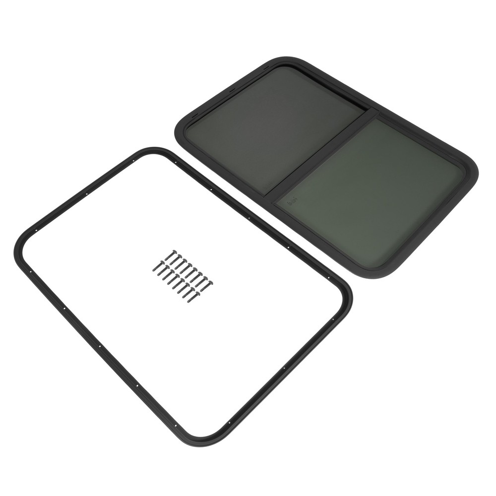 24" Width X 36" Height RV Window Vertical Sliding Tempered Glass W/Mesh Screen