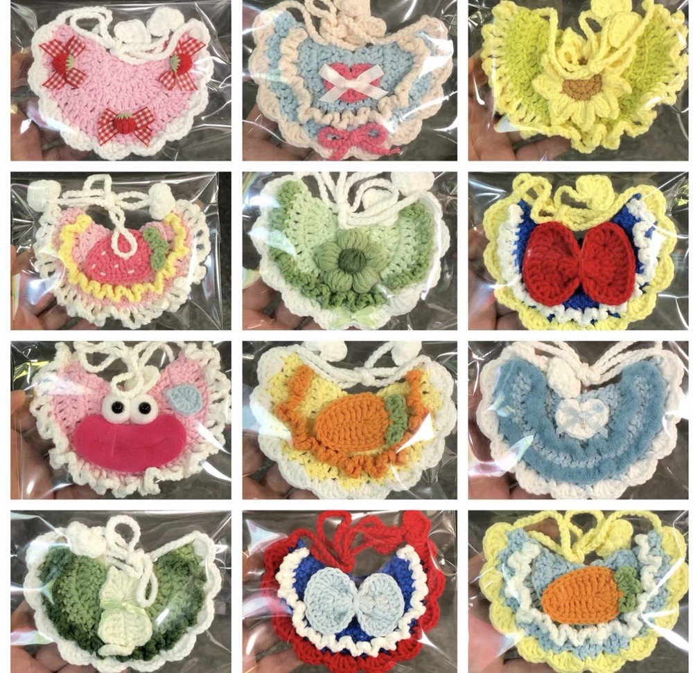 Handmade Crochet Pet Bib Collar