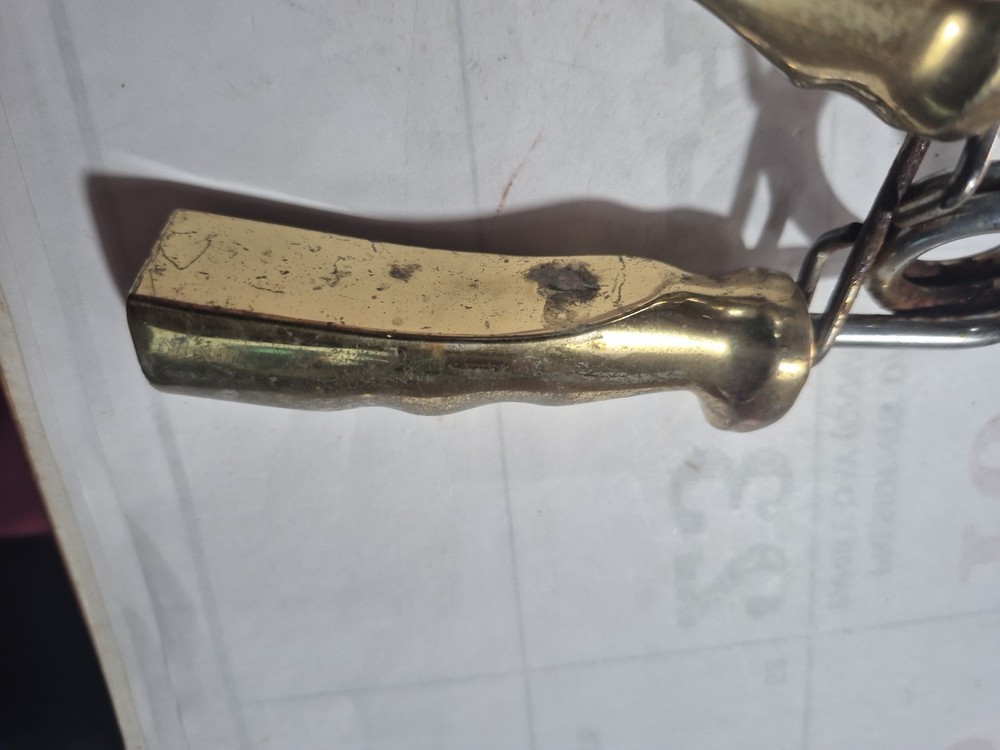 Vintage Solid Brass Exercise Hand Grip Hand Strengthen Exercise Gripper Spring