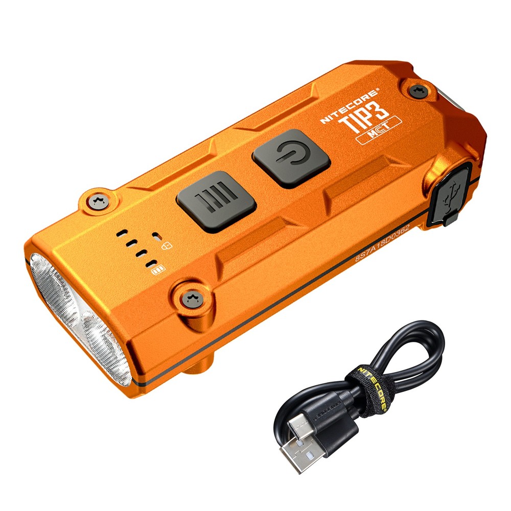 Nitecore TIP3 720 Lumen Rechargeable Keychain Flashlight (Orange)