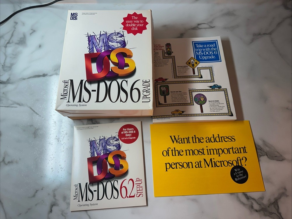Vintage Microsoft MS-DOS 6.0 Upgrade Operating System 3.5" Disc