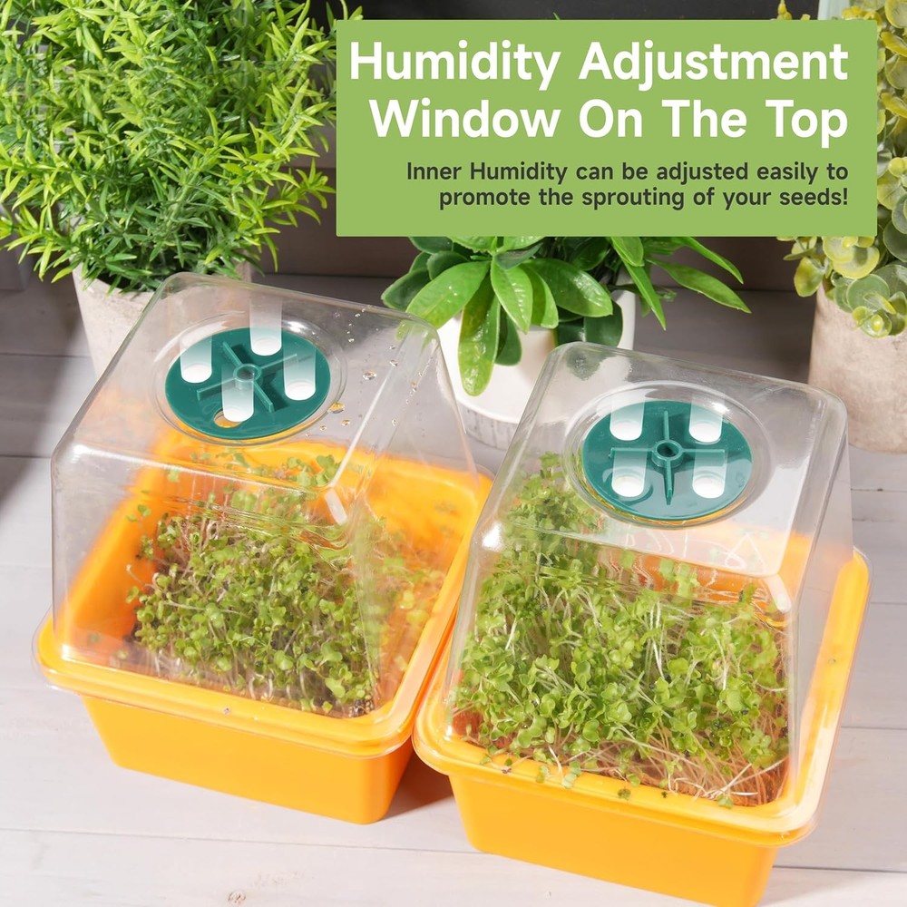 4 Pcs Microgreen Growing Tray & Sprouting Tray, Reusable BPA Free Seed Sprouting