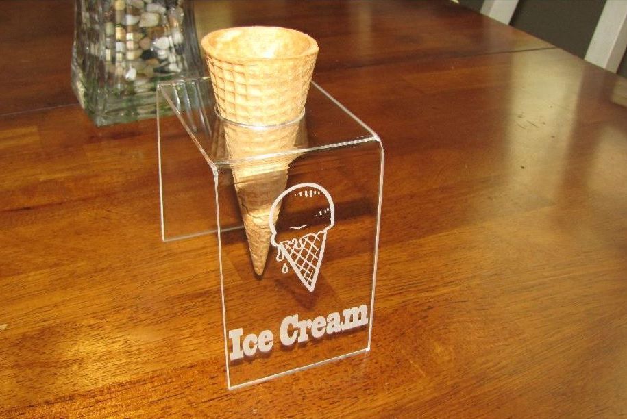 Custom Engraved Acrylic Single Snow Cone Holder