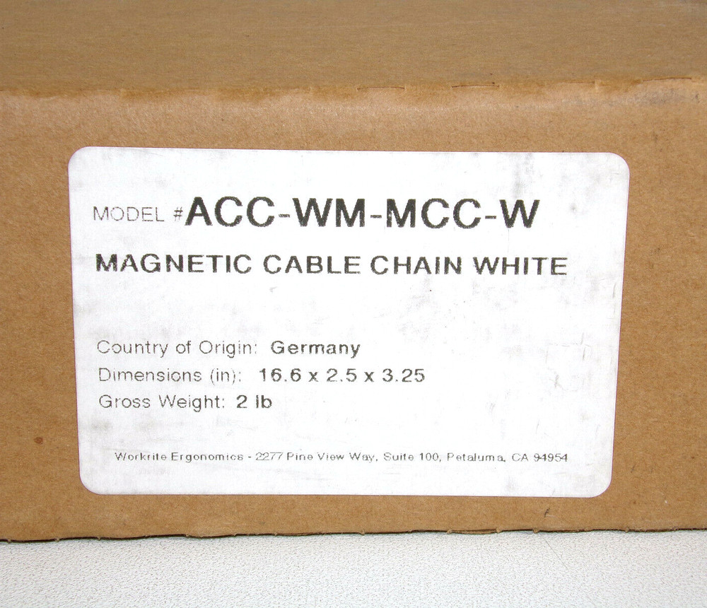 Workrite ACC-WM-MCC-W Magnetic Cable Chain, White