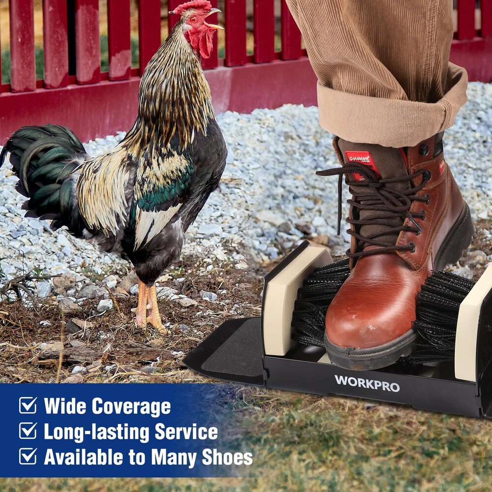 WORKPRO 2 PC Boot Scrubber Heavy Duty Boot Cleaning Scraper Brush Shoe Mud Clean