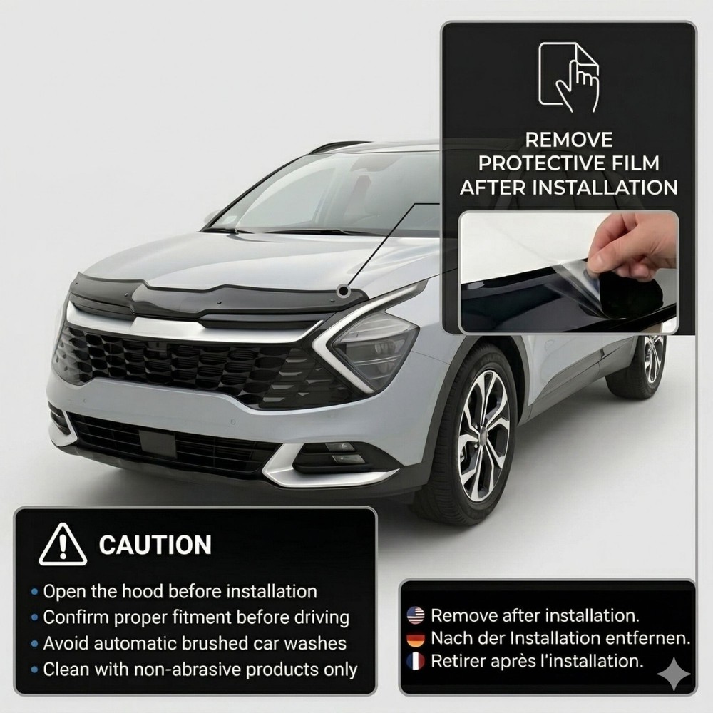 Hood Protector Bug Shield Deflector Guard for Suzuki Grand Vitara 2006-2012