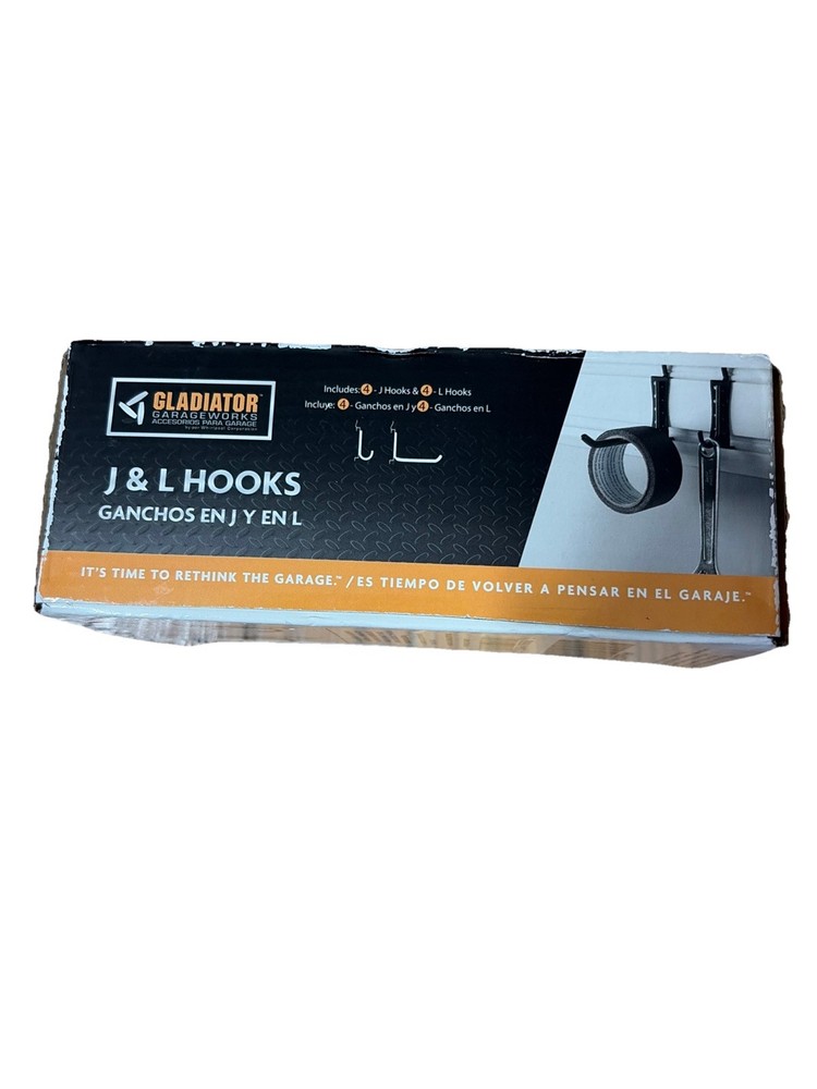 NEW Gladiator GarageWorks J & L Loop Hooks 8 Pack NIB
