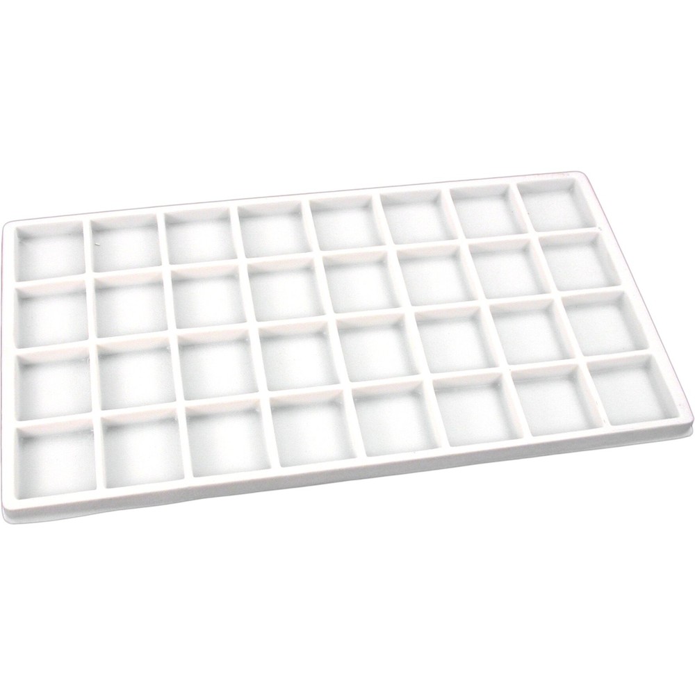5 White 32 Compartment Display Tray Inserts 14 1/8"