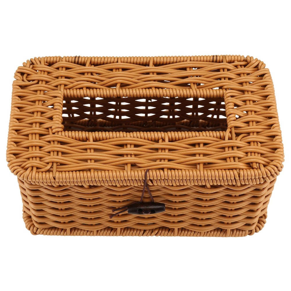 Rattan Rectangular Tissue Box Cover - Boho Decorative Woven Tissue Holder1220