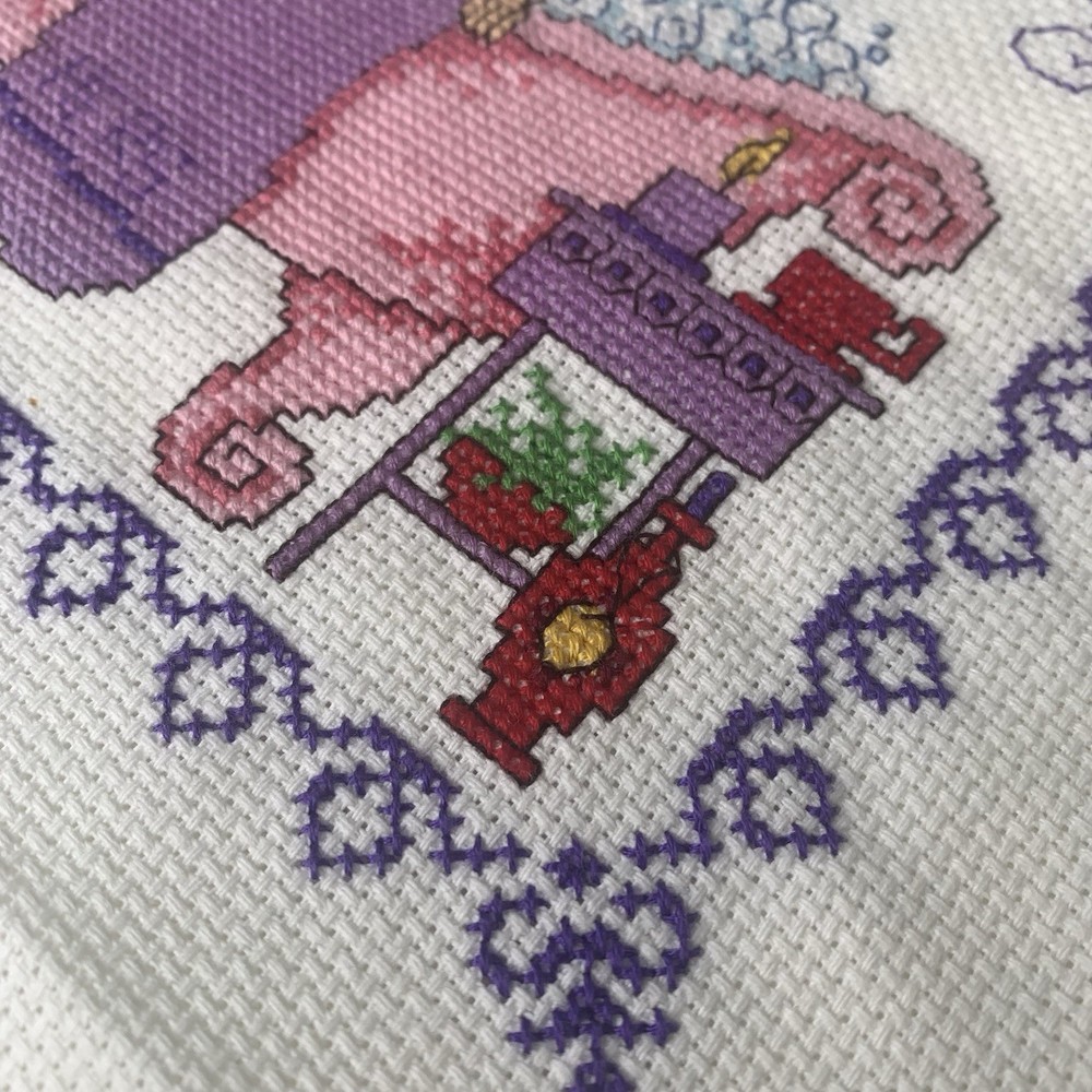 Completed Bubble Your Troubles Away Counted Cross Stitch + Pattern Imaginating