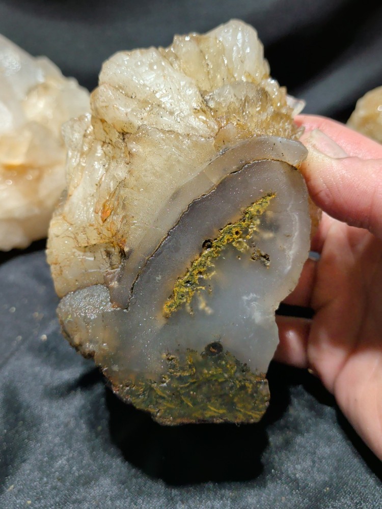 Moss Agate Crystalized Specimen Unpolished (1lb 13oz)