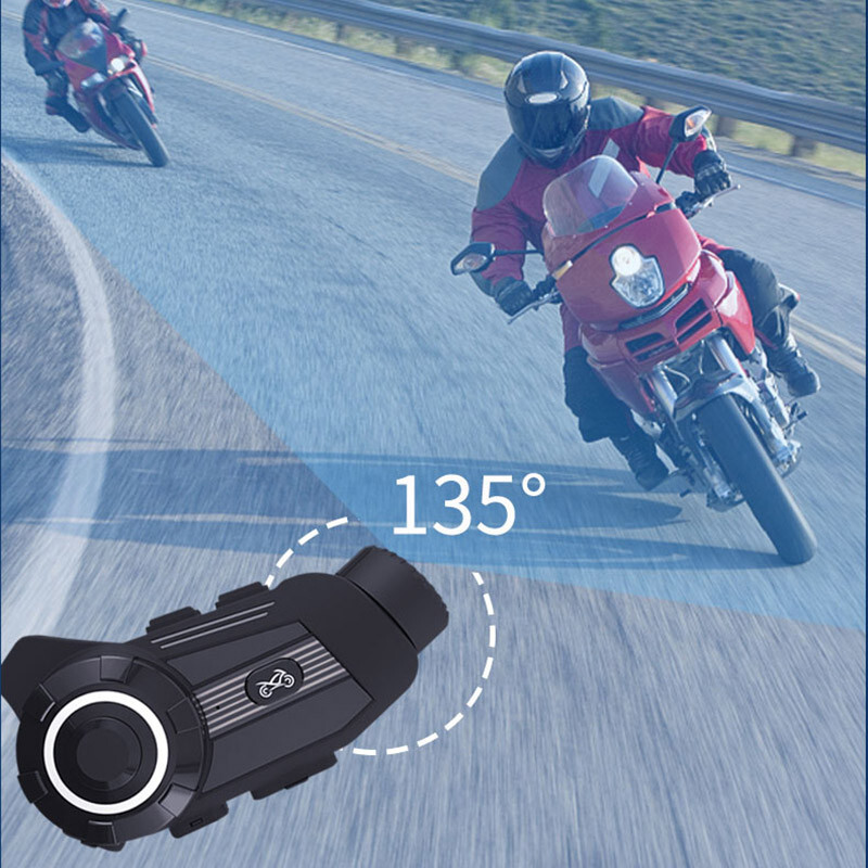 2PCS Pro Bluetooth Motorcycle 2K Camera Recorder+Helmet Headset Intercom