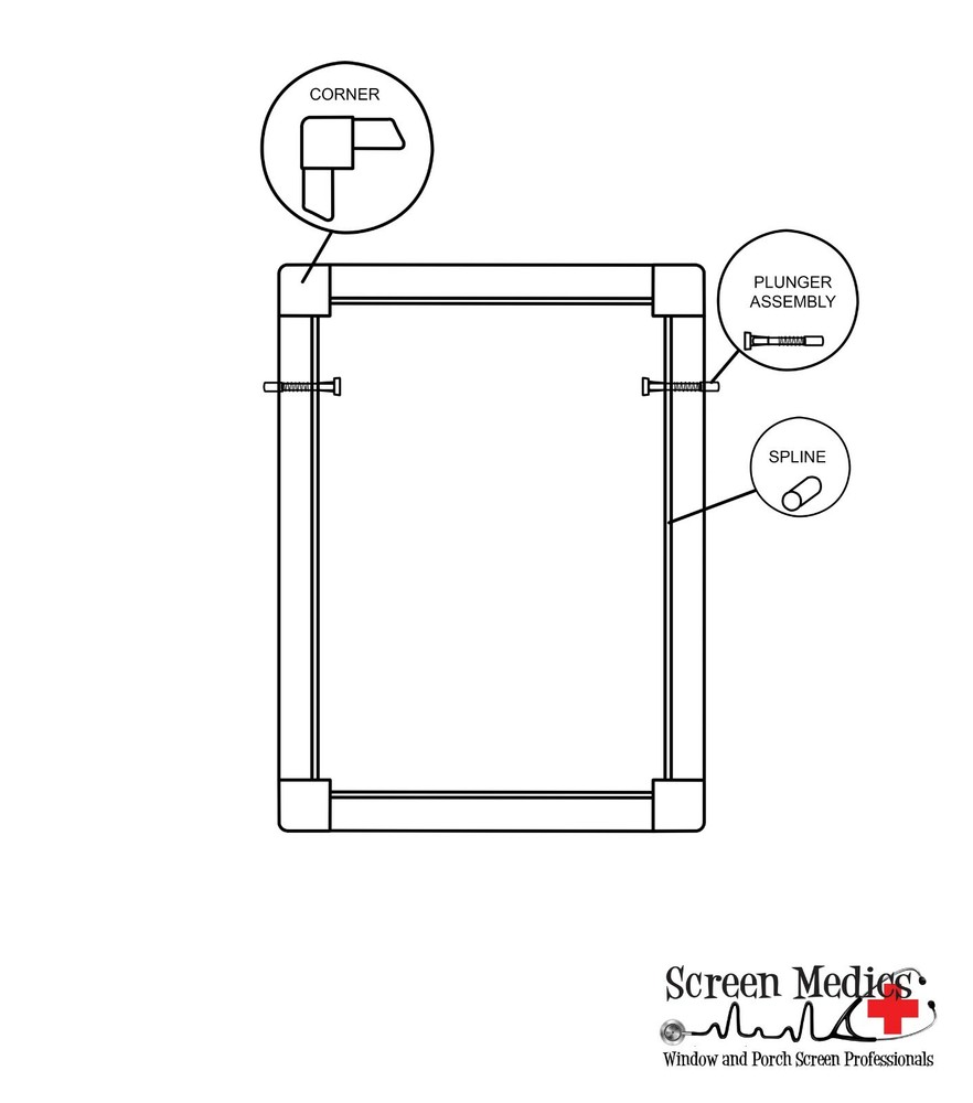 25 Pack - Plunger Pull Pins w/cap and spring for window screens