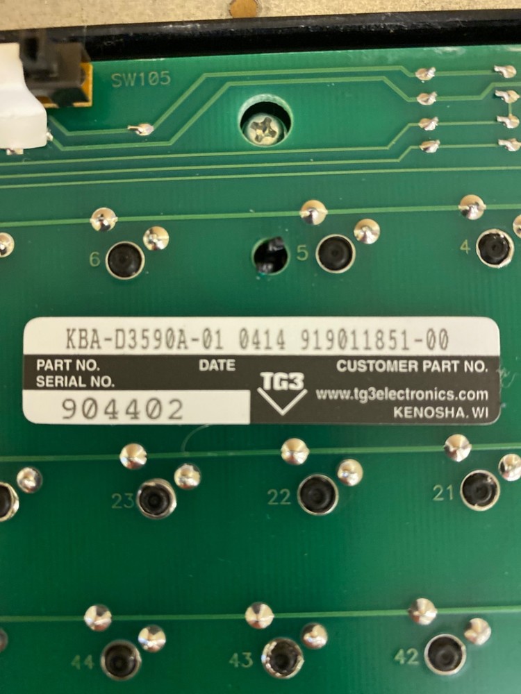 🎹 Digidesign D-Control Keyboard Panel TG3 PCB-D3590A Pro Tools Editing Console