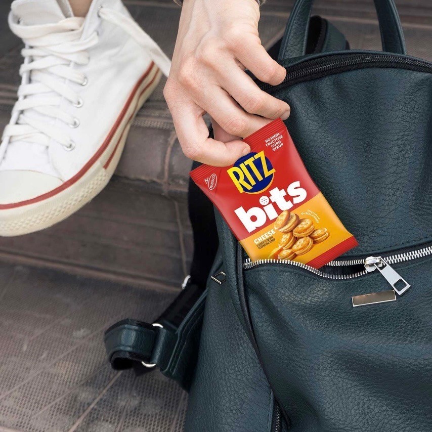 RITZ Bits Cheese Cracker Sandwiches 1.5oz 30 Count Bite Size Snacks