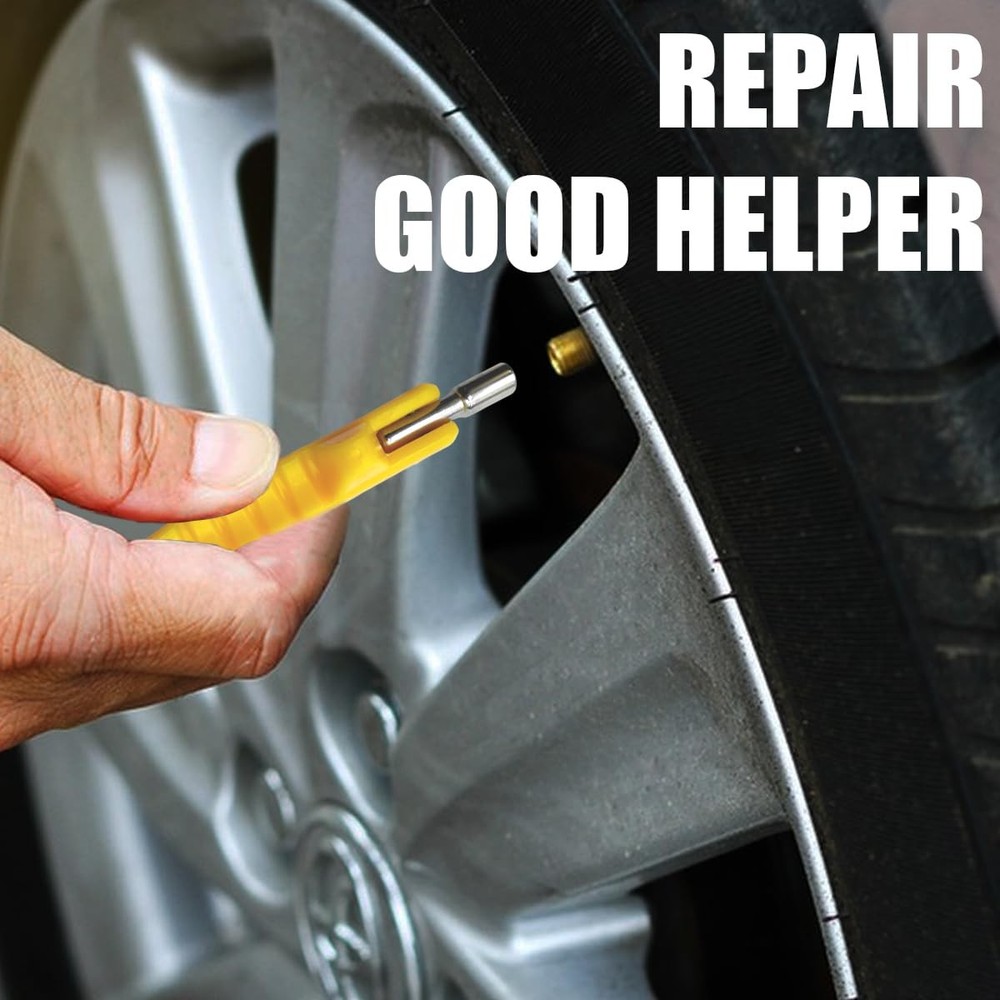 Car Tire Valve Stem Puller/Installer Tool with T Handle, No Scratch Wheel Val...