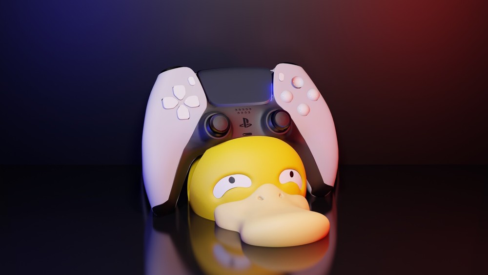 Psyduck Controller Stand | Controller Holder | Phone Holder | Game Room Decor