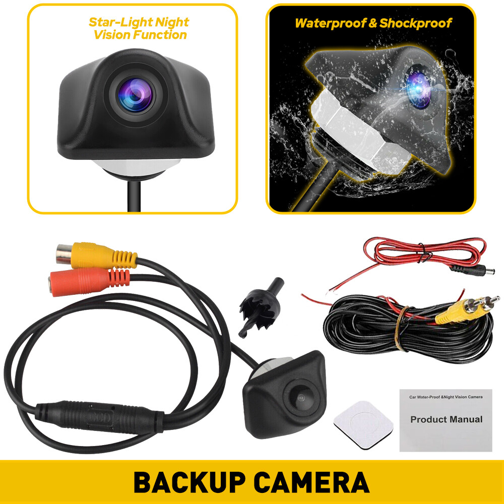 Rear View Reverse Backup Camera Parking 170°Wide Angle Night vision Adjustable