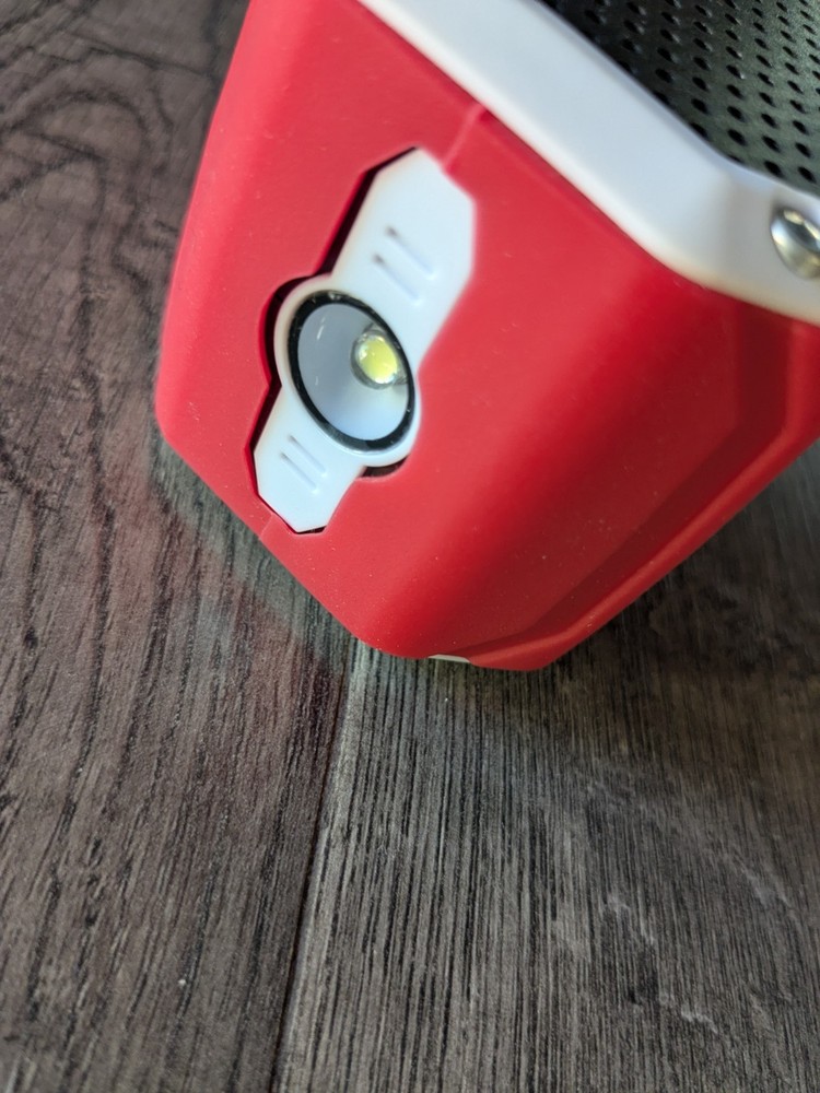 SAKAR Bluetooth Red Lifeguard Portable Speaker with Flashlight