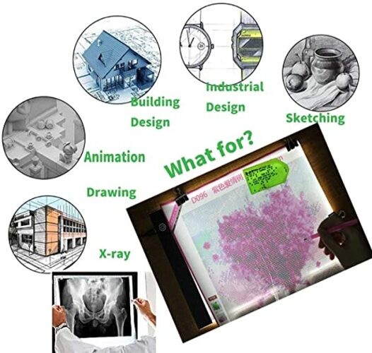 Portable A4 Tracing LED Board Light Box, Ultra-Thin Dimmable USB Cable Powered