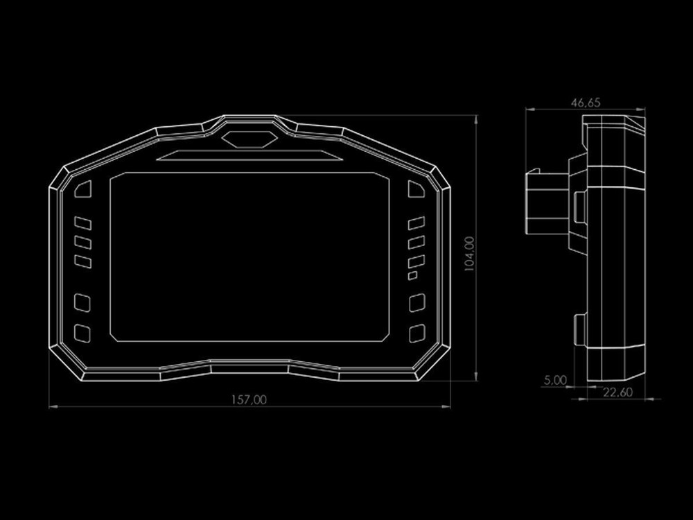 GPS LAPTIMER DISPLAY Dash board STARLANE DAVINCI-II S Data Acquisition No Harnes