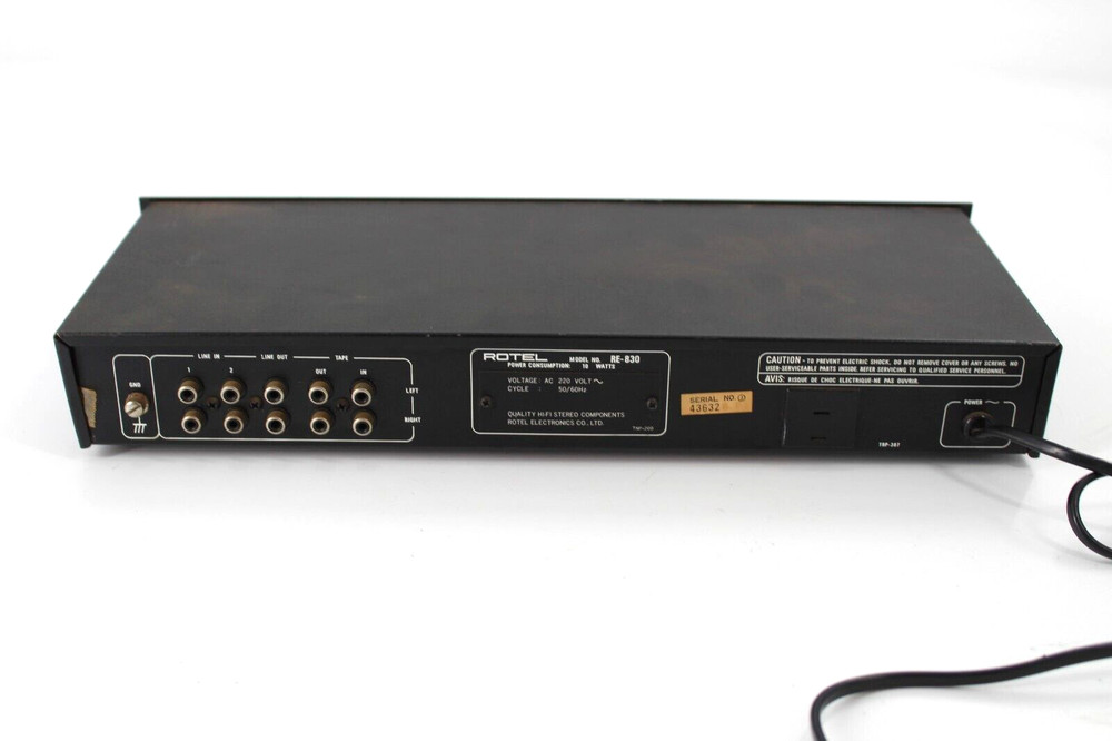 VTG ROTEL EQUALIZER RE 830 SPECTRUM ANALYZER - UNTESTED